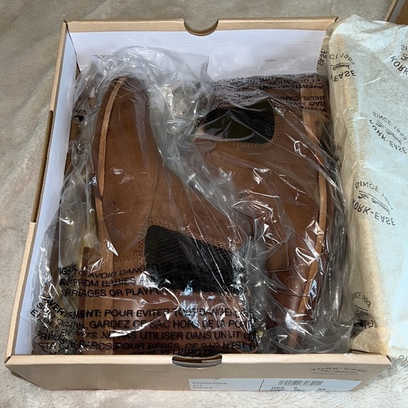 Kork-Ease Kit Chelsea Brown Leather Slip-on Ankle Boot Bootie - Sz 9, New In Box - Picture 11 of 12